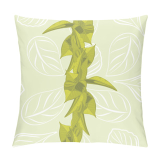 Personality  Seamless Leafy Background For Wrap Design Pillow Covers