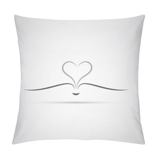 Personality  Book With Open Pages Forming A Heart - Icon Design Pillow Covers