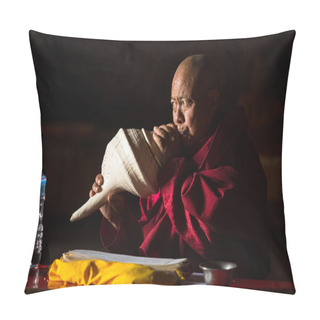 Personality  Unidentified Buddhist Lama Play Music Pillow Covers