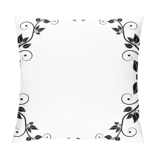 Personality  Silhouette Floral Frame Pillow Covers