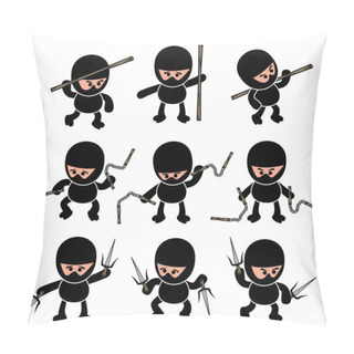 Personality  Ninja Warrior Cartoon Set Pillow Covers
