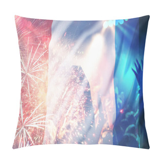 Personality  France National Day Crowd And Fireworks Pillow Covers