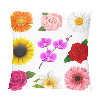 Personality  Vector Flower Icons Pillow Covers