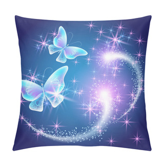 Personality  Butterfly With Glowing Firework Pillow Covers