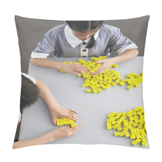 Personality  Elementary Students Playing With Dice Pillow Covers