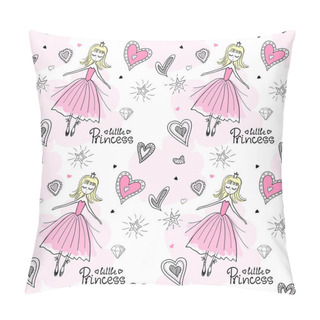 Personality  Princess Seamless Pattern. Pillow Covers