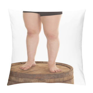 Personality  Woman Legs On Barrel Standing Pillow Covers