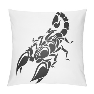 Personality  Tattoo Scorpio, Vector Illustration  Pillow Covers
