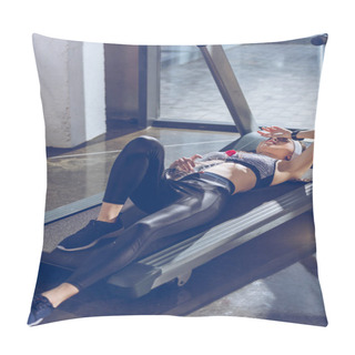 Personality  Sportive Woman On Treadmill  Pillow Covers