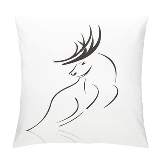 Personality  Silhouette Of Deer Pillow Covers