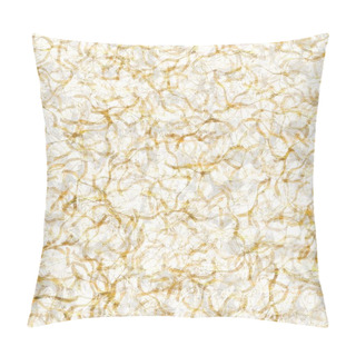 Personality  Gold Metallic Handmade Rice Paper Texture. Seamless Washi Sheet Background With Golden Metal Flakes. For Modern Wedding Texture, Elegant Stationery And Minimal Japanese Style Design Blur Elements Pillow Covers