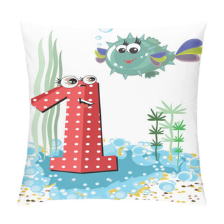 Personality  Sea Animals And Numbers Series Pillow Covers