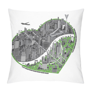 Personality  Big City Illustration Pillow Covers