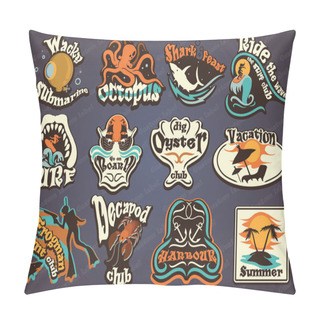 Personality  Set Of Customizable Scuba Labels Pillow Covers