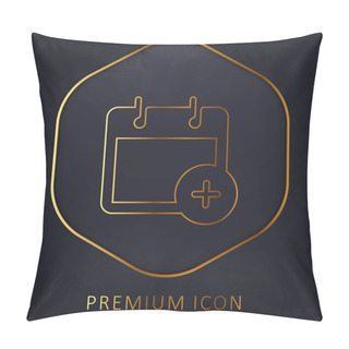 Personality  Add Event Golden Line Premium Logo Or Icon Pillow Covers
