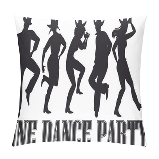 Personality  Line Dance Clip-art Pillow Covers