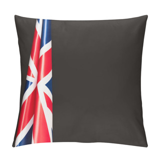 Personality  National Flag Of United Kingdom With Red Cross Isolated On Black With Copy Space  Pillow Covers
