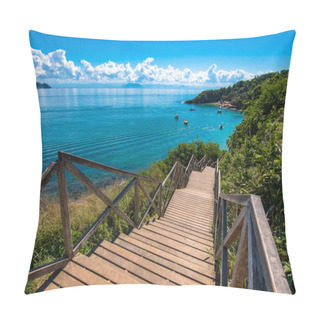 Personality  Wooden Stairs Leading To Azeda Beach In Buzios, Brazil Pillow Covers