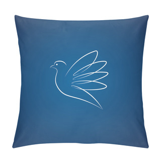 Personality  Dove Logo Over Blue Pillow Covers