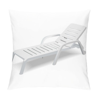 Personality  Vector Deck Chair On White Background Pillow Covers