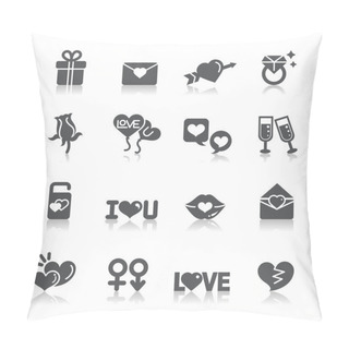Personality  Valentines And Love Icons Pillow Covers