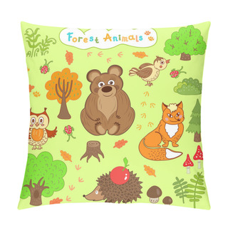 Personality  Collection Of Forest Animals Pillow Covers