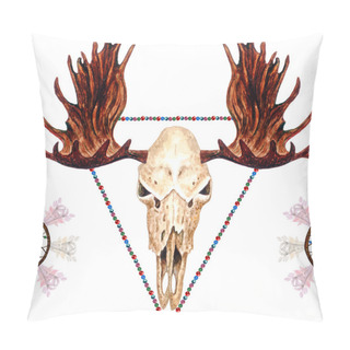 Personality  Moose Skull Pattern. Pillow Covers