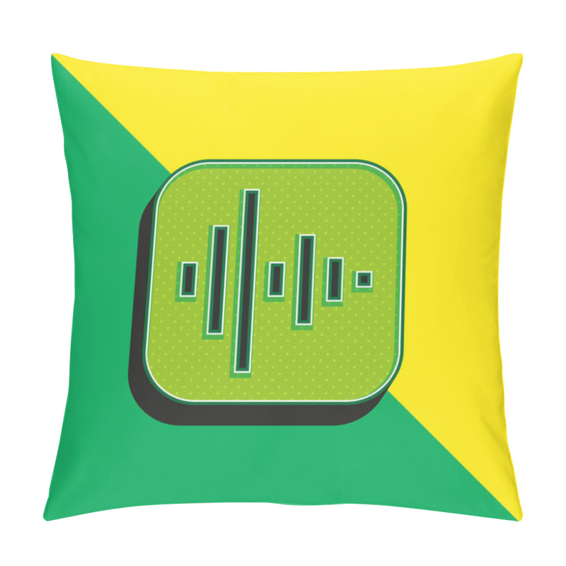 Personality  Apple Green and yellow modern 3d vector icon logo pillow covers