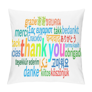 Personality  Colorful Thank You Word Cloud In Different Languages Pillow Covers