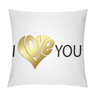 Personality  Valentines Card With Love Lettering Pillow Covers