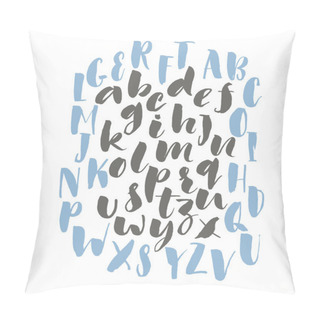 Personality  Collection Of Hand Drawn Letters. Latin Alphabet. Pillow Covers