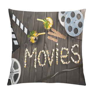 Personality  Popcorn And Drinks In Glasses Pillow Covers