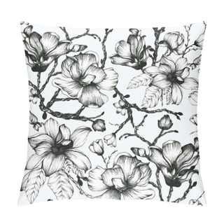 Personality  Floral Seamless Pattern With Leaves And Flowers. Doodles Ornament. Pillow Covers