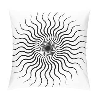 Personality  Concentric, Radial Abstract Element On White Background Pillow Covers