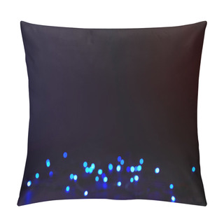Personality  Abstract Dark Background With Blue Bokeh Pillow Covers