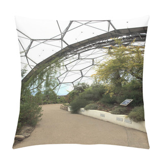 Personality  St. Austell (England), UK - August 14, 2015: Eden Project Garden, St. Austell, Cornwall, England, United Kingdom. Pillow Covers