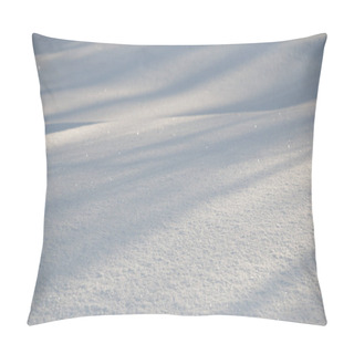 Personality  Tree Branch Shadows On Fresh Morning Snow Pillow Covers
