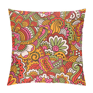 Personality  Hand Drawn Seamless Pattern With Floral Elements.  Pillow Covers
