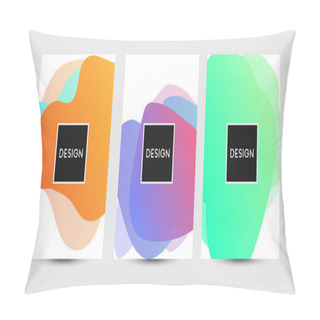 Personality  Abstract Fluid Graphics Of Poster Or Book Cover Design. Vibrant Gradient Color. Pillow Covers