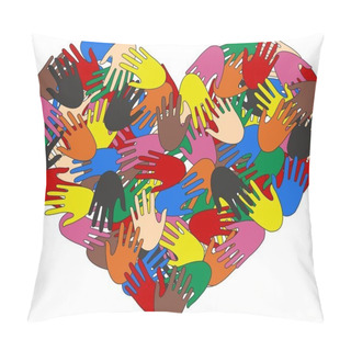 Personality  Multi Cultural Hands Pillow Covers