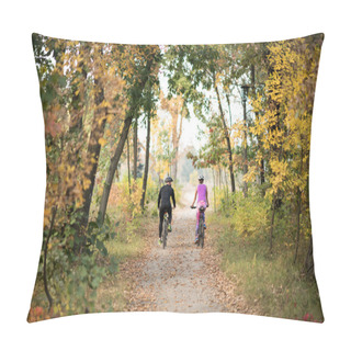 Personality  Couple Cycling Outdoors Pillow Covers