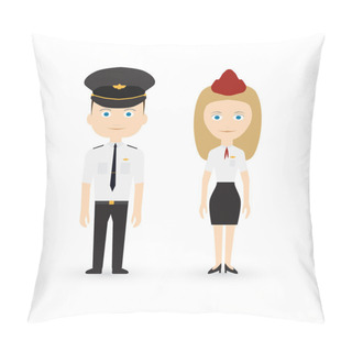 Personality  Pilot And Stewardess Pillow Covers
