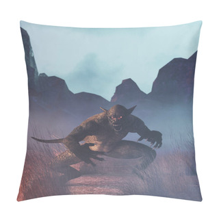 Personality  Creatures In Abandoned Land,3d Illustration Pillow Covers