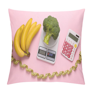 Personality  Healthy Eating, Weight Loss, Calorie Counting And Diet Concept Pillow Covers