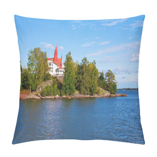 Personality  Cottage On Island In Scandinavia Pillow Covers