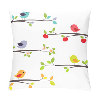 Personality  Birds On Branches Pillow Covers