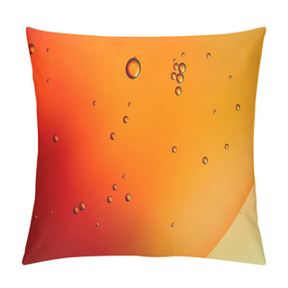 Personality  Abstract Orange And Red Color Background From Mixed Water And Oil  Pillow Covers