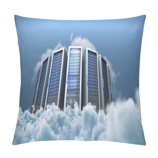 Personality  Server Towers Against Clouds Pillow Covers