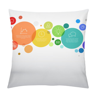 Personality  Rainbow Diagram Infographic Template Pillow Covers