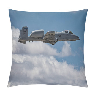 Personality  An A-10 Warthog, Officially Called The Thunderbolt II, In The Air At The 2023 Thunder And Lightning Over Arizona Airshow In Tucson, Arizona. Pillow Covers